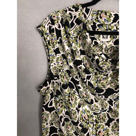 Anne Klein Women's Size Large Floral Printed Cowl Neck Top NEW - Picture 4 of 8